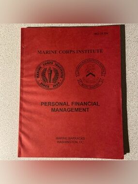 USMC Marine Corps Institute Personal Financial Management Book MCI 34.20e